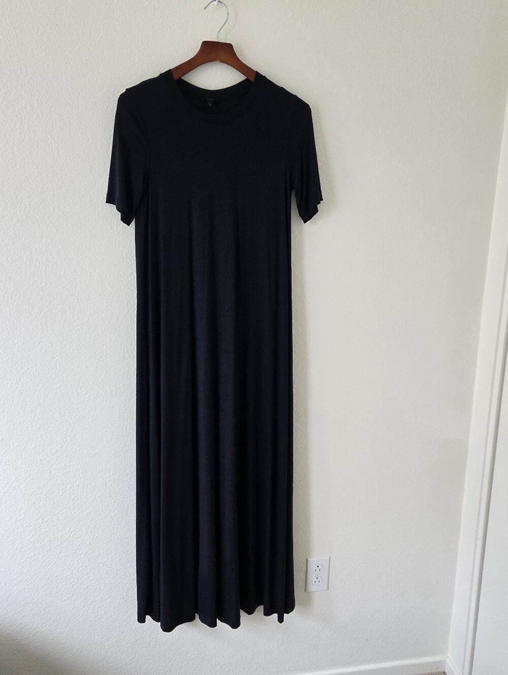 COS Voluminous Maxi T-shirt Dress Navy Relaxed Fit Pullover Size Small Lyocell - Picture 5 of 16